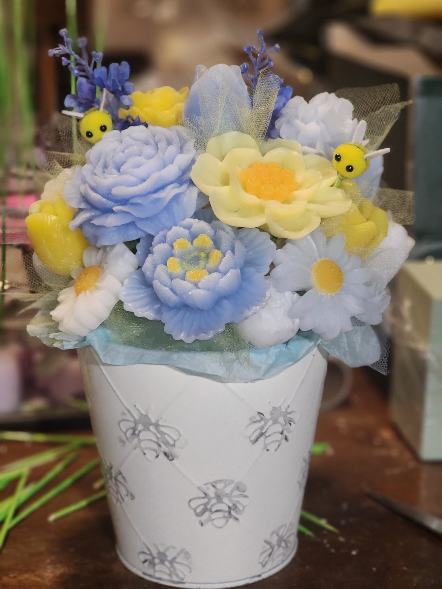 Beautifully handcraft wax melt flower arrangements, large