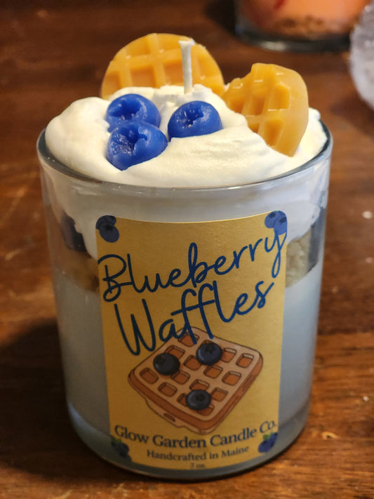 Blueberry Waffles Dessert Candle