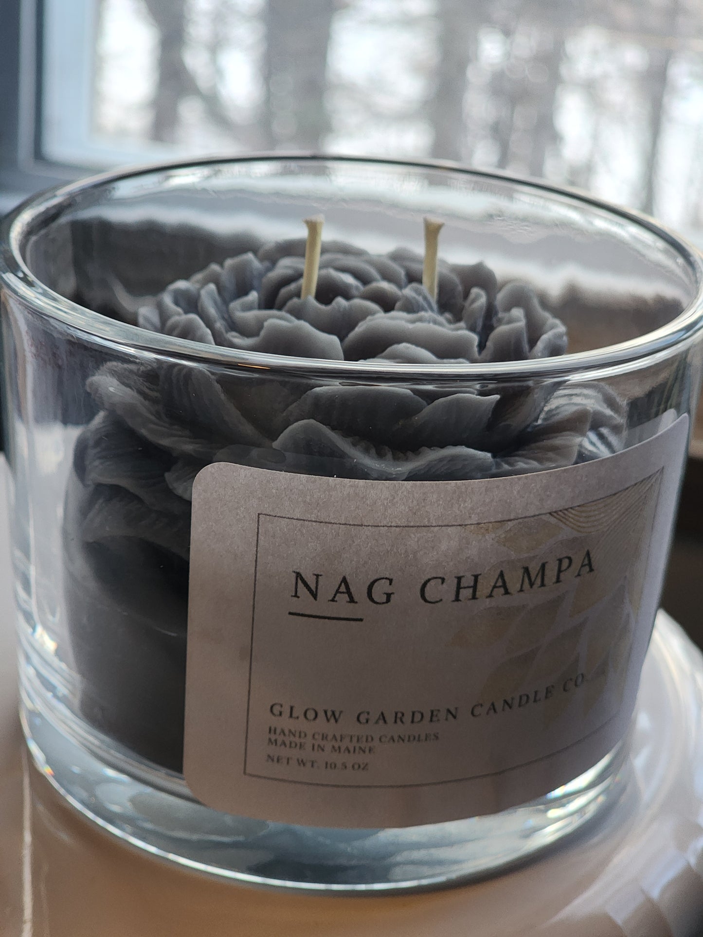 Nag Champa 10oz Candle with Flower