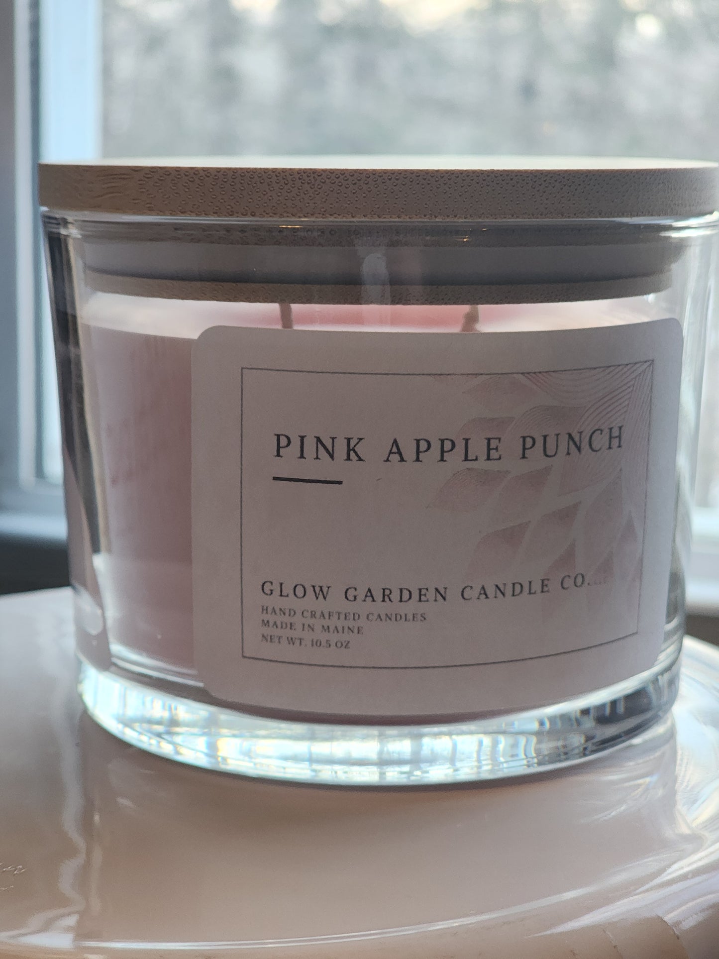 Pink Apple Punch 10oz Candle with Bamboo lid